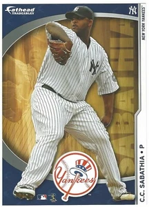 CC SABATHIA FATHEAD TRADEABLES NY NEW YORK YANKEES REMOVABLE STICKER  C.C. 2009 - Picture 1 of 12