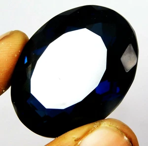 AAA+ 76.10 Ct. Large Blue Tanzanite Oval Cut Faceted Loose Gemstone @Women Gifts - Picture 1 of 7