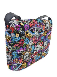 BOLSO MENSAJERO CON PATRÓN ""KATRINA CHIQUITA"" BOLSO DE HOMBRO, ALGODÓN, NUEVO - Imagen 1 de 4