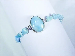 CYNTHIA LYNN "STEFILIA'S STONE" STERLING SILVER BLUE LARIMAR BRACELET - Picture 1 of 1