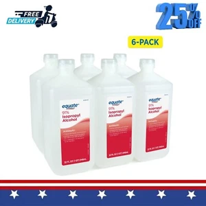 91% Isopropyl Alcohol Antiseptic Liquid, Not Applicable, 6 PACK, (6 x 32 fl oz). - Picture 1 of 8