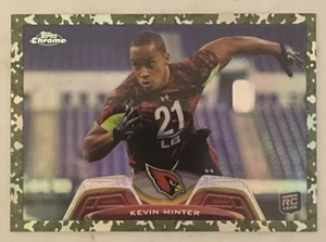2013 Topps Chrome Football Kevin Minter #206 Camo Refractor 370/499 RC - Picture 1 of 3