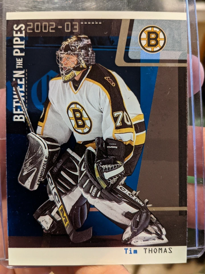 Tim Thomas Rookie Card 2002-03 In the Game Be A Player Between the Pipes #63 - Image 1 of 1