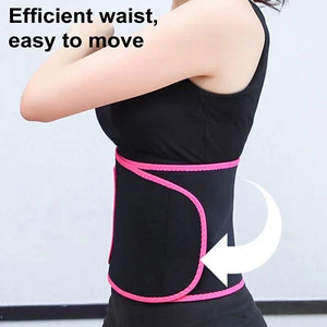 Belly Stomach Wrap Stretch Waist Belt Breathable Trimmer with Phone Pocket - Picture 1 of 16
