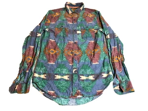 Stapleford Shirt Adult Small Green Blue Brown Workwear Flannel Aztec Casual Mens - Picture 1 of 12