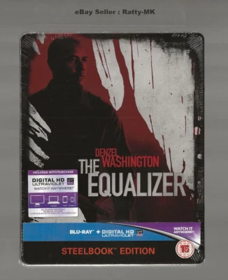 THE EQUALIZER (2014) - UK EXCLUSIVE BLU RAY STEELBOOK - NEW & SEALED - Image 1 of 3