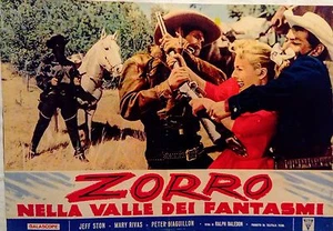 fotobusta lobby card ZORRO NELLA VALLE DEI FANTASMI Rafael Baledón DESAPARECIDOS - Zdjęcie 1 z 1