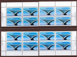 Canada 737iii VF MNH M/S PBs on F/MF paper, 12c Peace Bridge 1977 CV $70 - Picture 1 of 1