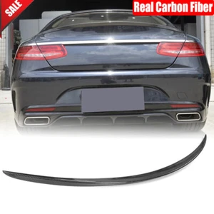 For Benz S-Class C217 S500 S63 S65  Coupe Real Carbon Rear Trunk Spoiler Lip - Picture 1 of 13
