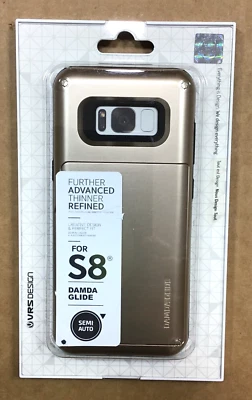 VRS Damda Glide Shield Galaxy S8 Design Wallet Case Gold Foto 1 de 4