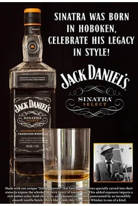 Frank Sinatra “Hoboken” /Jack Daniels Poster. 24 By 36 Inch - Picture 1 of 2