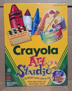 Micrografx Crayola Art Studio 2 (PC, 1995) - New / Sealed Big Box - Afbeelding 1 van 4