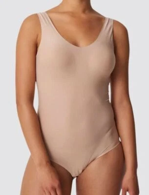 Body acolchado Chantelle beige liso suave elástico talla M/L para mujer Foto 1 de 3