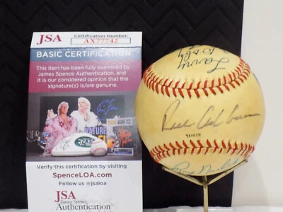 LARRY DOBY, MONTE IRVIN, ASHBURN +7 Signed Auto MacGregor Baseball JSA 💎 COA - Image 1 of 4
