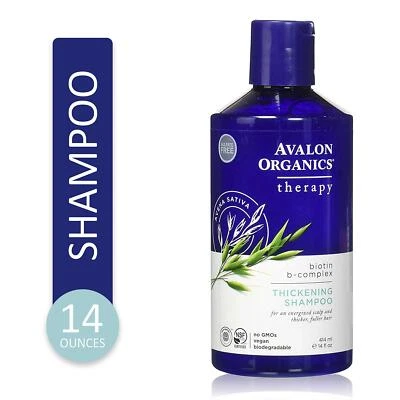 Champú espesante complejo B de biotina Avalon Organics, 14 oz. Foto 1 de 4