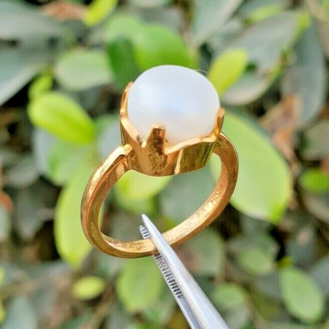 Original Basra Pearl Ring Gold Plated 