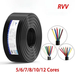 RVV 5/6/7/8/10/12 Adern 0,3~1,5 mm² Verlängerungskabel Stecker Runder Flexdraht - Picture 1 of 11