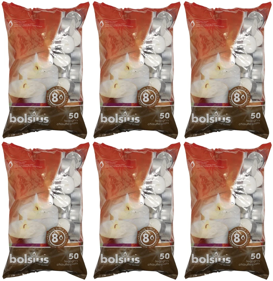 300 velas Tealight Bolsius sin aroma - hasta 8 horas de tiempo de combustión - blancas Foto 1 de 1