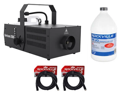 Chauvet DJ Hurricane 2000 Professional DMX Fog Machine Fogger+Fluid+25 ft Cables - Image 1 of 4