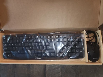 VERBATIM Slimline "WIRED"  Keyboard Mouse Combo - Black - Image 1 of 4