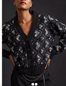 Anthropologie Lili Sidonio x Molly Bracken Boxy Cardigan - S - NWT - Picture 1 of 2