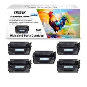 5PK High-Yield Toner For HP CF226X 26X LaserJet Pro M402dne 402dn 402dw Series - Picture 1 of 4
