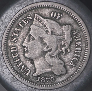 1870 3¢ Nickel F+ - Picture 1 of 6