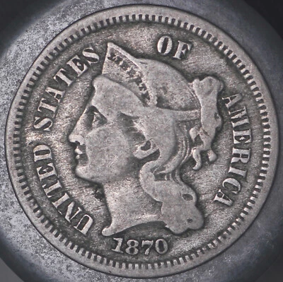 1870 3¢ Nickel F+ - Image 1 of 4