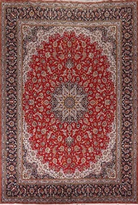 Floral Red Turkish Area Rug 9x13 Traditional Medallion Room Size Classic Carpet - Picture 1 of 18