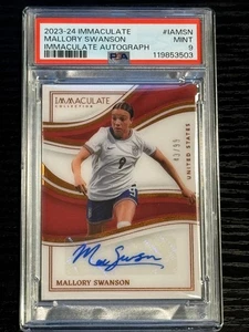 2023 Immaculate Autograph Mallory Swanson /99 PSA MINT 9 (pop:2, higher:0) - Picture 1 of 2