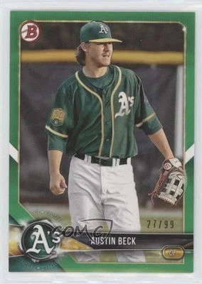 2018 Bowman Prospects Green /99 Austin Beck #BP6 - Image 1 of 2