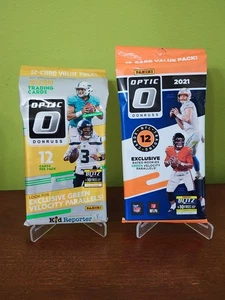2020 & 2021 Donruss Optic NFL Football Value Pack Lot. Sealed 2 Pack Lot. - Picture 1 of 6