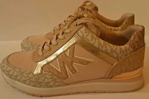 Michael Kors MK Maddy zweifarbiges Logo und Mesh Traine POWDER BLUSH rosa Größe 9,5 M - Bild 1 von 7