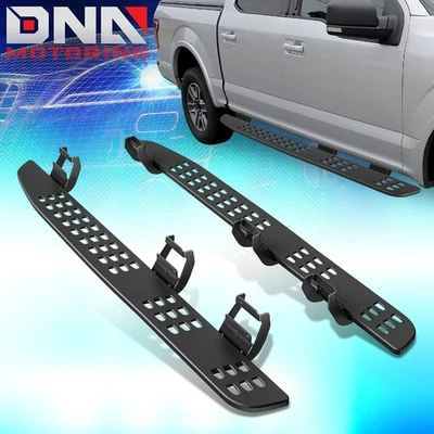 FOR 15-22 FORD F150 CREW CAB PAIR 7.25" RAPTOR STYLE SIDE STEP BAR RUNNING BOARD - Image 1 of 4