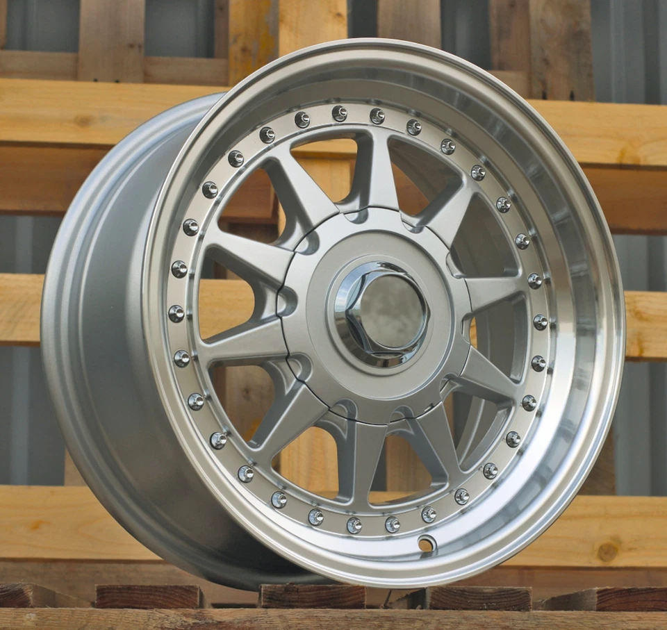 4X 15" HARTGE F1 style wheels 4X100 7J ET25 deep dish for VW HONDA E30 - Image 1 of 1