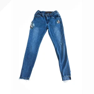 Joe's Jeans Embroidered Skinny Jeans Distressed Denim Girls Size 12 - Picture 1 of 5