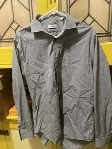 Calvin Klein Herren Slim Fit Hemd Medium 15 in 34-35 Grau - Bild 1 von 6