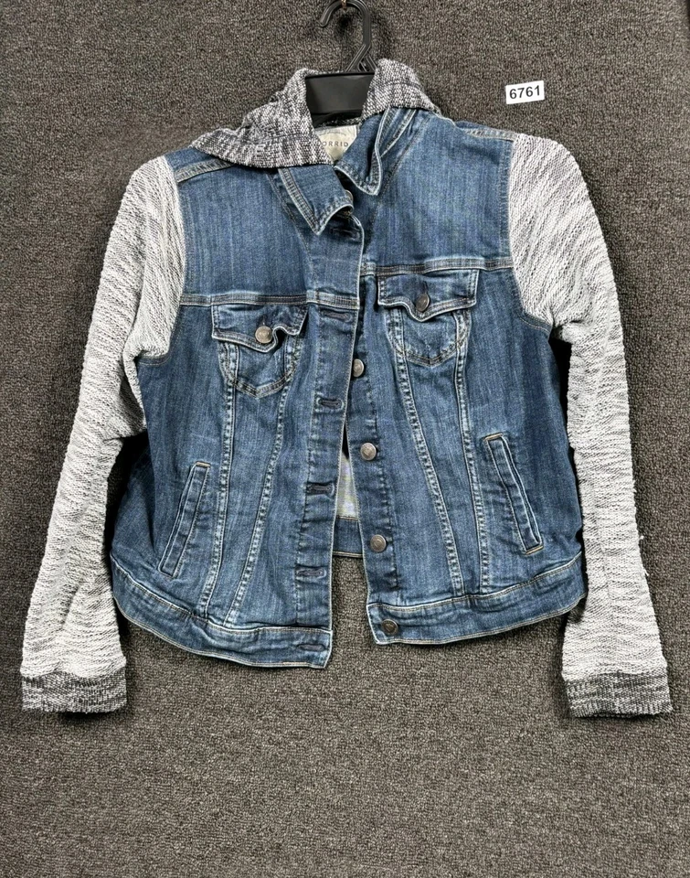Chaqueta de Camionero Denim Torrid para Mujer 12 Sudadera con Capucha Tejida Grunge Trabajo Informal Campamento Rancho Foto 1 de 4