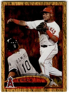 Erick Aybar 2012 Topps Gold Sparkle #78 Los Angeles Angels - Image 1 of 2