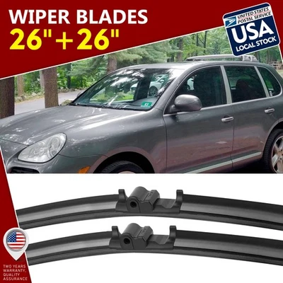 New Wiper Blades 26''+ 26'' side lock Set For 2003-2006 Volkswagen Touareg — 第 1/4 张图片