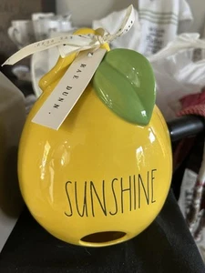 Rae Dunn Marke "Sunshine" Neu Mit Etikett Keramik Zitrone Vogelhaus Gelb + Grün - Bild 1 von 1