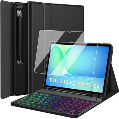 Funda con teclado para Samsung Galaxy Tab S10 FE/S9 FE 5G 10,9 pulgadas/Tab S9 11 pulgadas con Foto 1 de 4
