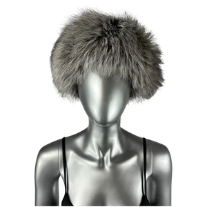 Silver FOX Headband, 23” L, Certified Vintage Fur - Picture 1 of 7