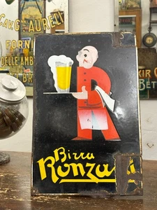 Birra Ronzani Bologna-Targa smaltata anni’30 firmata Nadalini - Foto 1 di 6