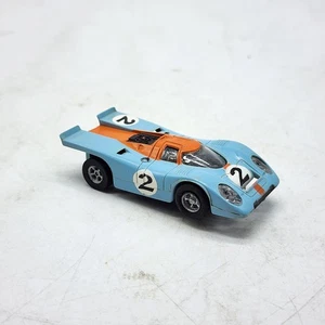 Coche Ranura Aurora AFX Porsche 917 - Azul Golfo Naranja HO Raro Muy Buen Estado Probado Funcionando - Imagen 1 de 7