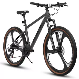 Mountain Bike 27.5 In Wheels Disc Brakes 21 Speed Carbon Steel Adult Racing Bike - Picture 1 of 6