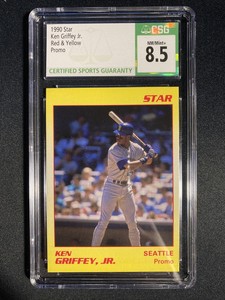 1990 Star Yellow Ken Griffey Jr Red/Yellow Promo SP CSG 8.5 NM/Mint+ POP 2