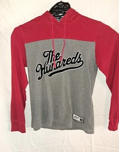 Sweatshirt "The Hundreds" grau und rot mit Kapuze Größe M - Bild 1 von 11