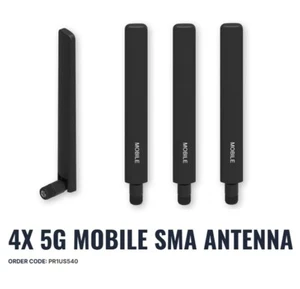 4x Teltonika PR1US540 SMA External 5G/3G/4G Antenna RUTX50/RUTXM50/RUTXC50 4x4 - Picture 1 of 1