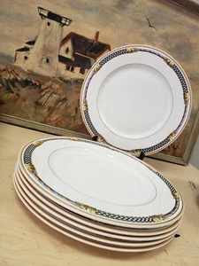Villeroy And Boch Germany Gallo Ornamento Set Of 6 Chop Plates - Picture 1 of 11